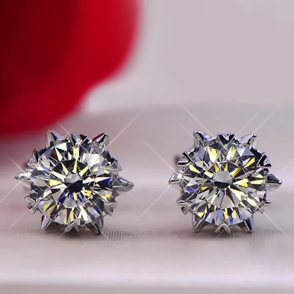 Trendige Solitär-Ohrstecker mit Zirkonia – Eleganter Brautschmuck